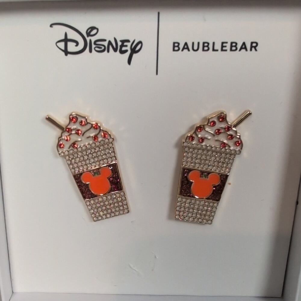 BaubleBar x Disney Mickey Mouse Pumpkin Spice Latte Earrings
